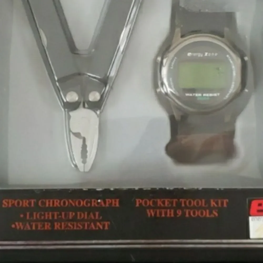 New Boxed Gift Set - Energy Zone Chronograph Watch and 9 Function Pocket Tool